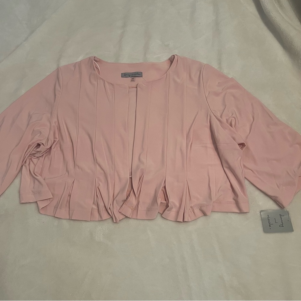 New with tag Danny and Nicole Pink Pleated cardigan